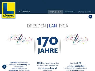 Website von Lüning Ladenbau GmbH
