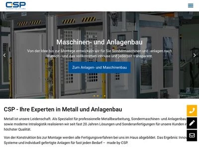 Website von CSP GmbH Systems Pfronstetten