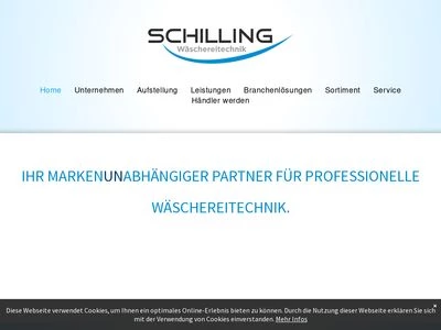 Website von SCHILLING Wäschereitechnik GmbH