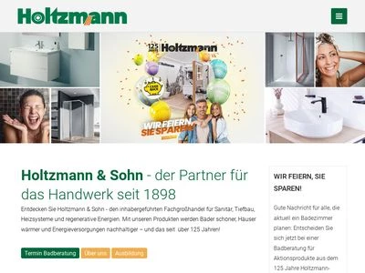 Website von Holtzmann & Sohn GmbH