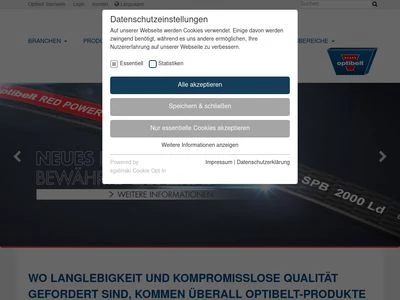 Website von Optibelt GmbH