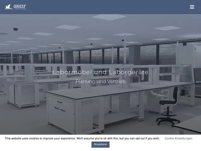 Website von  GREIF Laborlösungen GmbH