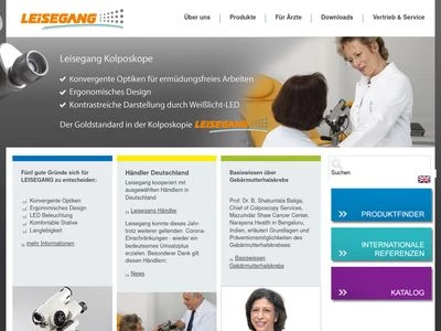 Website von Leisegang Feinmechanik - Optik GmbH