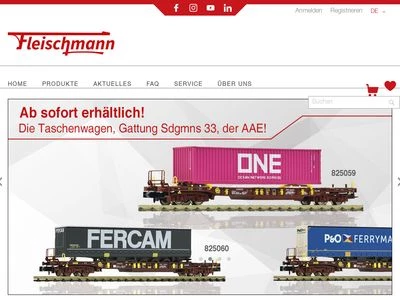 Website von Modelleisenbahn GmbH
