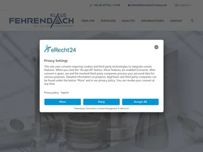 Website von Klaus Fehrenbach GmbH