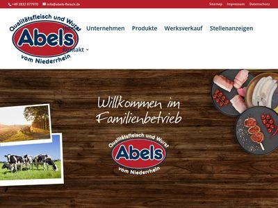 Website von Abels Fleisch- und Wurstwaren GmbH & Co. KG
