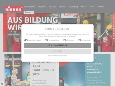 Website von Adolf Nissen Elektrobau GmbH + Co. KG