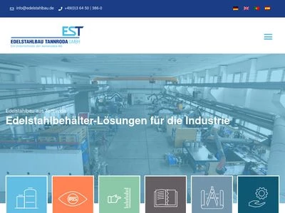 Website von Edelstahlbau Tannroda GmbH