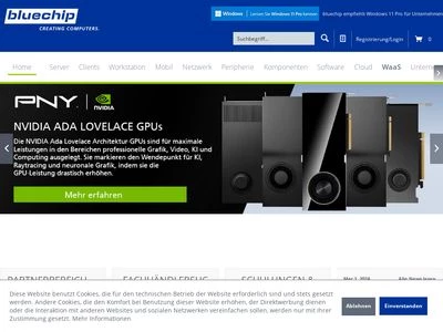 Website von bluechip Computer AG