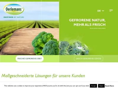 Website von Oerlemans Foods Nederland B.V.