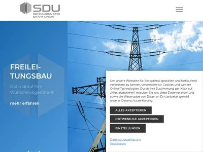 Website von Schrauben und Draht Union GmbH & Co. KG