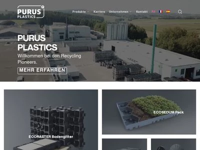 Website von PURUS PLASTICS GmbH