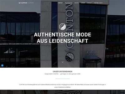 Website von Clinton Großhandels-GmbH
