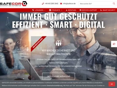 Website von SAFECOR GmbH