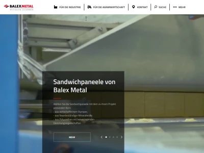 Website von Balex Metal Sp. z o. o.