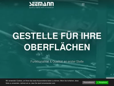 Website von Seemann Gestellbau GmbH
