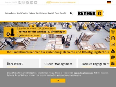 Website von F. REYHER Nchfg. GmbH & Co. KG