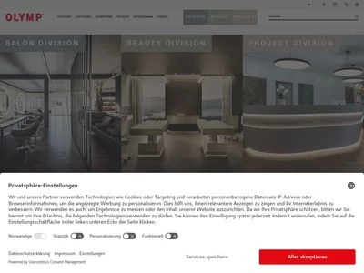 Website von Olymp GmbH & Co. KG