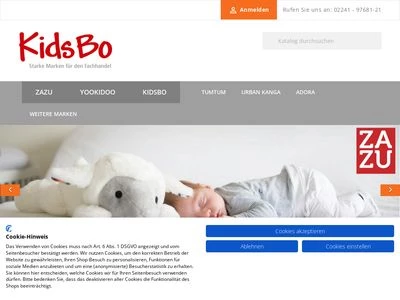 Website von KidsBo Vermarktungs- und Vetriebsgesellschaft mbH