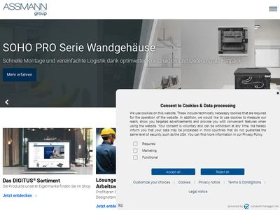 Website von ASSMANN Electronic GmbH
