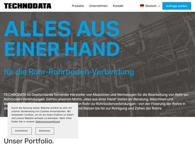 Website von TECHNODATA GmbH