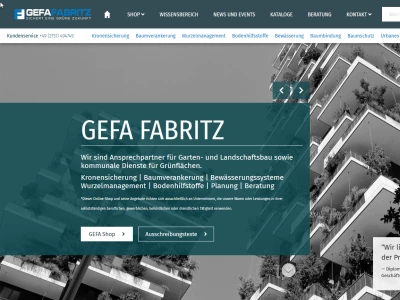 Website von GEFA Produkte Fabritz GmbH