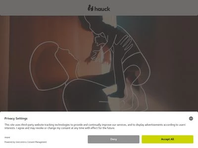 Website von hauck GmbH + Co. KG