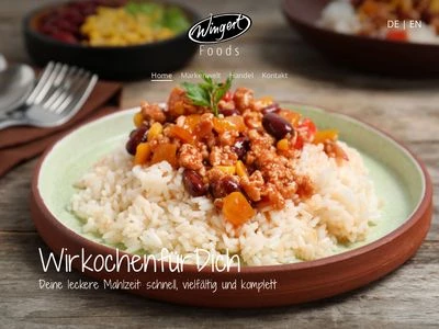 Website von Wingert Foods GmbH