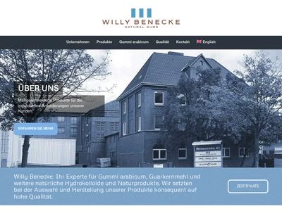 Website von Willy Benecke GmbH