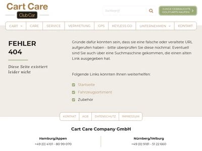 Website von Cart Care Company GmbH