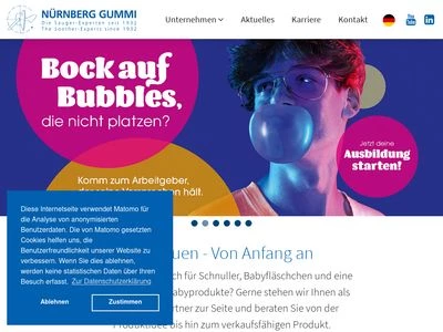 Website von Nürnberg Gummi Babyartikel GmbH & Co. KG