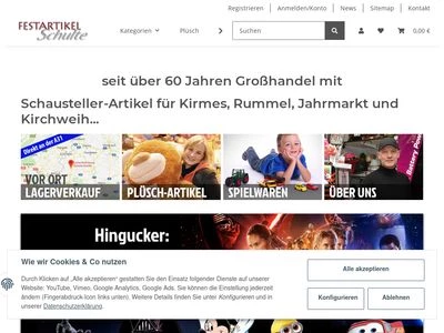 Website von Festartikel Georg Schulte GmbH
