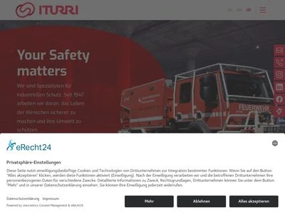 Website von ITURRI Feuerwehr-und Umwelttechnik GmbH