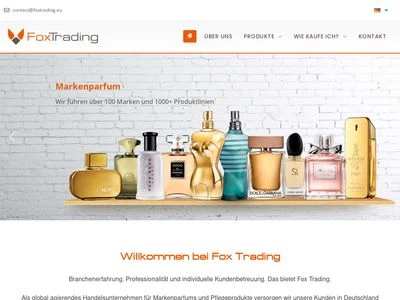 Website von Fox Trading GmbH