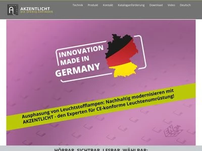 Website von Akzentlicht InnovationsGmbH & CO. KG
