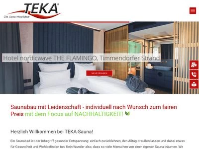 Website von TEKA-Saunabau GmbH