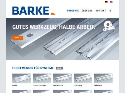 Website von Barke-Maschinenmesser GmbH