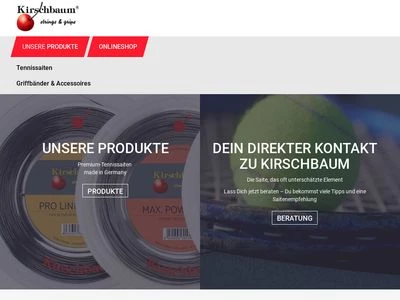 Website von Kirschbaum Sportartikel GmbH