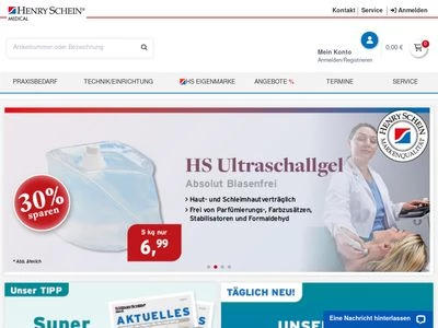 Website von Henry Schein Medical GmbH
