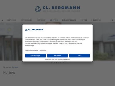 Website von Cl. Bergmann GmbH & Co. KG