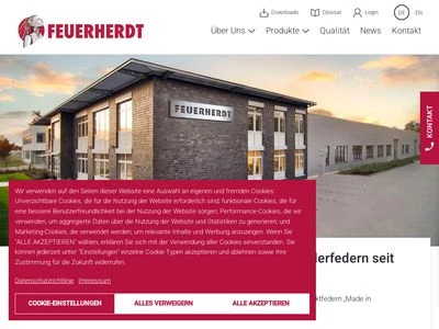 Website von FEUERHERDT GMBH