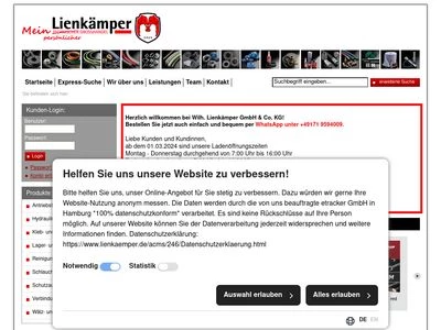 Website von  Wilh. Lienkämper GmbH & Co. KG 
