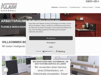 Website von KLAIN Büromöbel GmbH