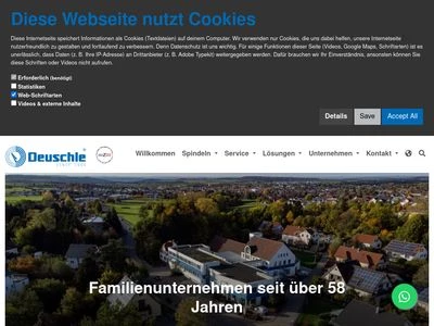 Website von Deuschle Spindel-Service GmbH