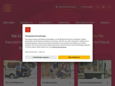 Website von GC Großhandels Contor GmbH