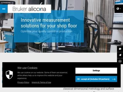 Website von Alicona Imaging GmbH