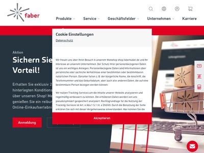 Website von Klaus Faber AG