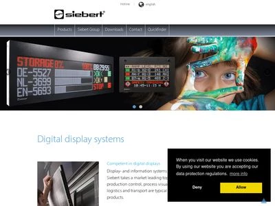 Website von Siebert Industrieelektronik GmbH