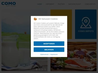 Website von Como food+service GmbH