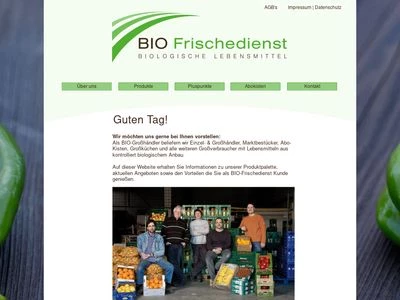Website von Biofrischedienst BOG GmbH